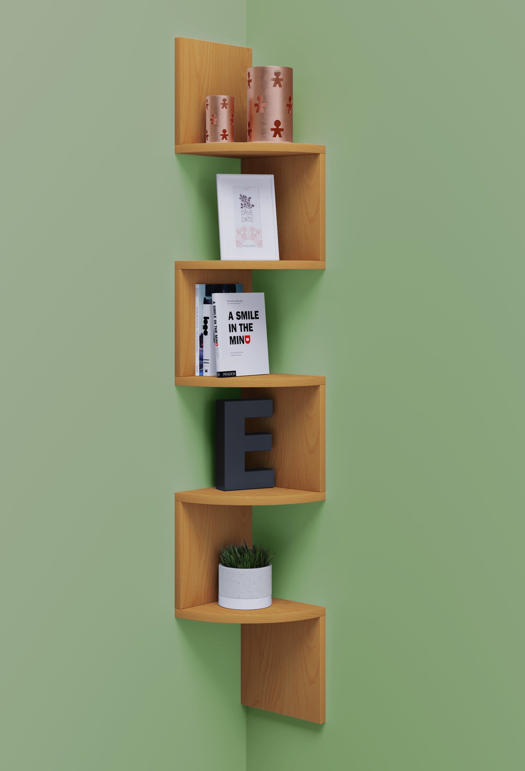 VCM Wandregal Holz Wandregal Aufbewahrung Deko Eckregal Mintis günstig online kaufen