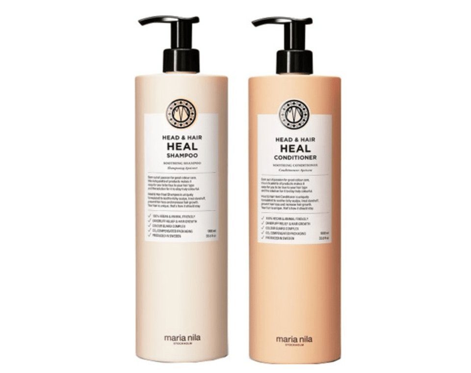Maria Nila Haarpflege-Set Head & Hair Heal XL, Set, 2-tlg., Shampoo 1000 ml + Conditioner 1000 ml, Anti-Haarausfall, Haarwachstum