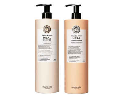 Maria Nila Haarpflege-Set Head & Hair Heal XL, Set, 2-tlg., Shampoo 1000 ml + Conditioner 1000 ml, Anti-Haarausfall, Haarwachstum