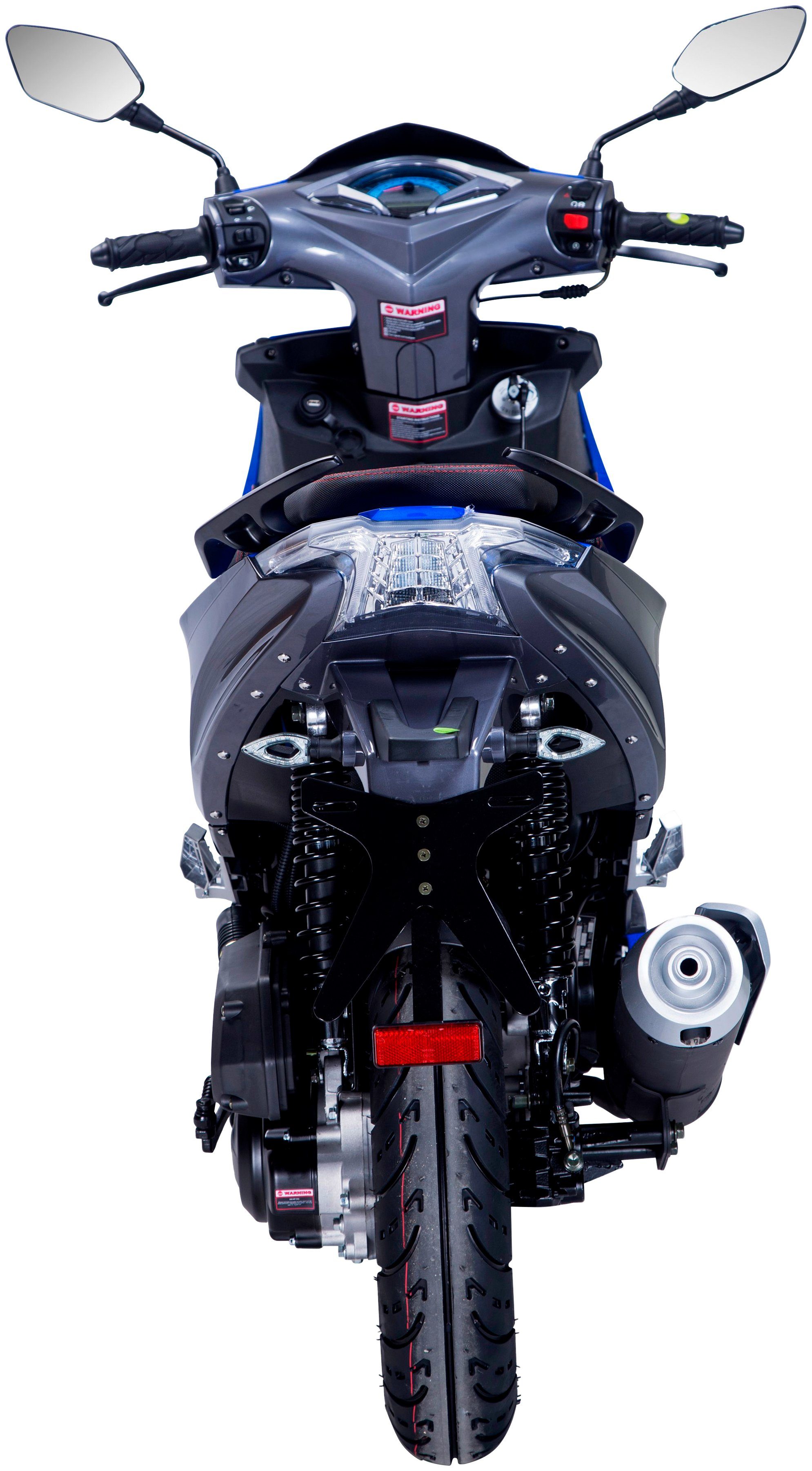 Striker, schwarz/blau 50 ccm, Euro GT 45 km/h, UNION 5 Motorroller