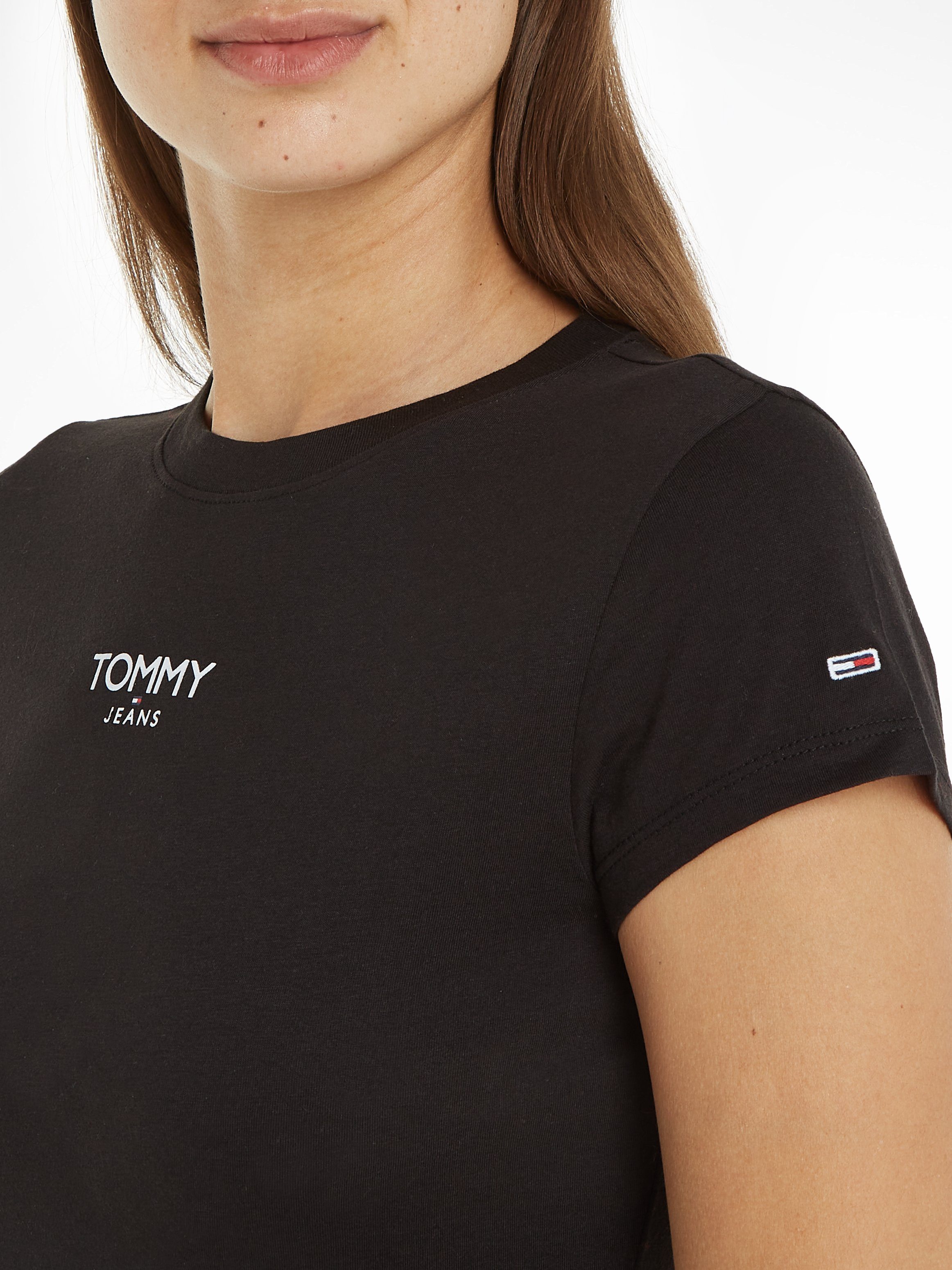 Jeans SS ESSENTIAL Tommy LOGO 1 Logo T-Shirt Tommy mit TJW Jeans Black BBY