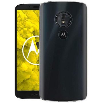 CoolGadget Handyhülle Transparent als 2in1 Schutz Cover Set für das Motorola Moto G6 5,7 Zoll, 2x 9H Glas Display Schutz Folie + 1x TPU Case Hülle für Moto G6