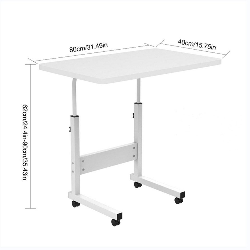 JEOBEST Computertisch Beistelltisch Höhenverstellbar 80x40x(69-89)cm Laptop günstig online kaufen