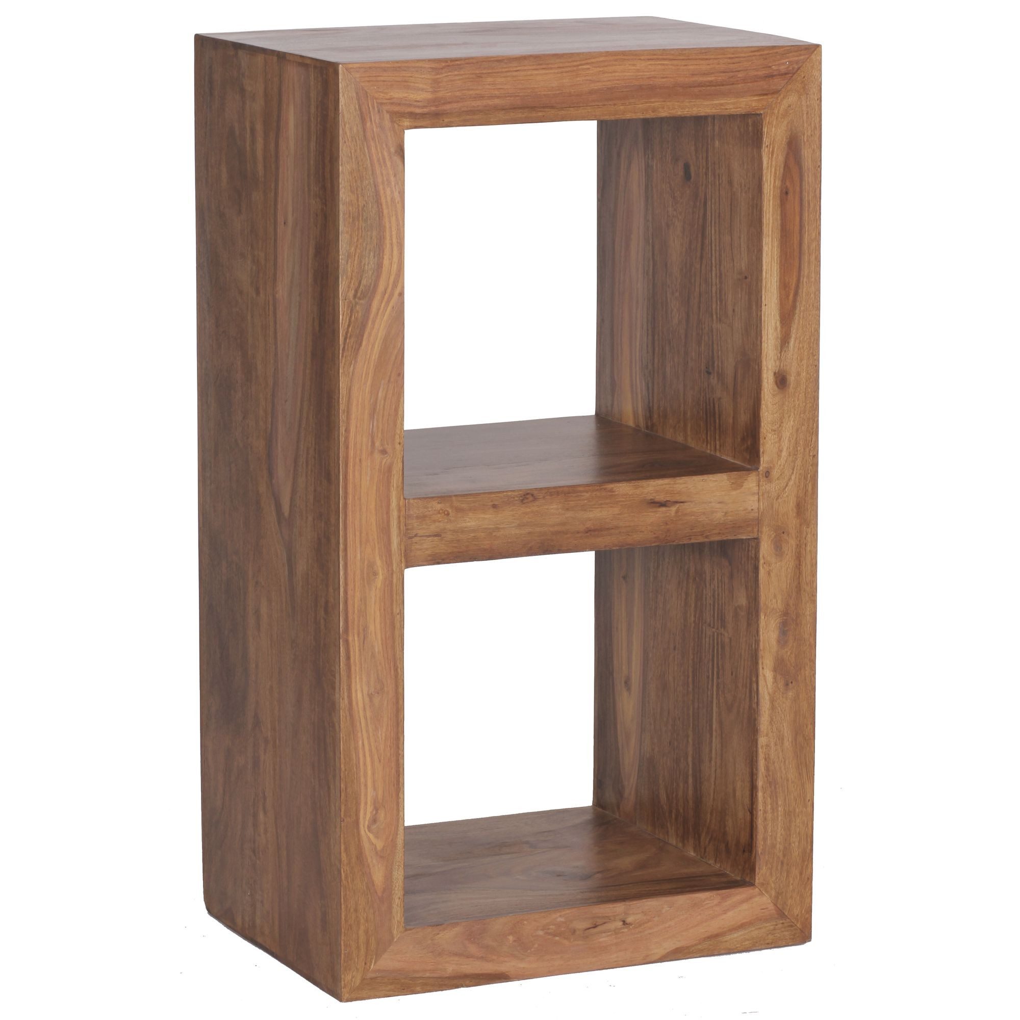 furnicato Standregal Massivholz, Walnuss Finish 88x50x35 cm, 1-tlg.