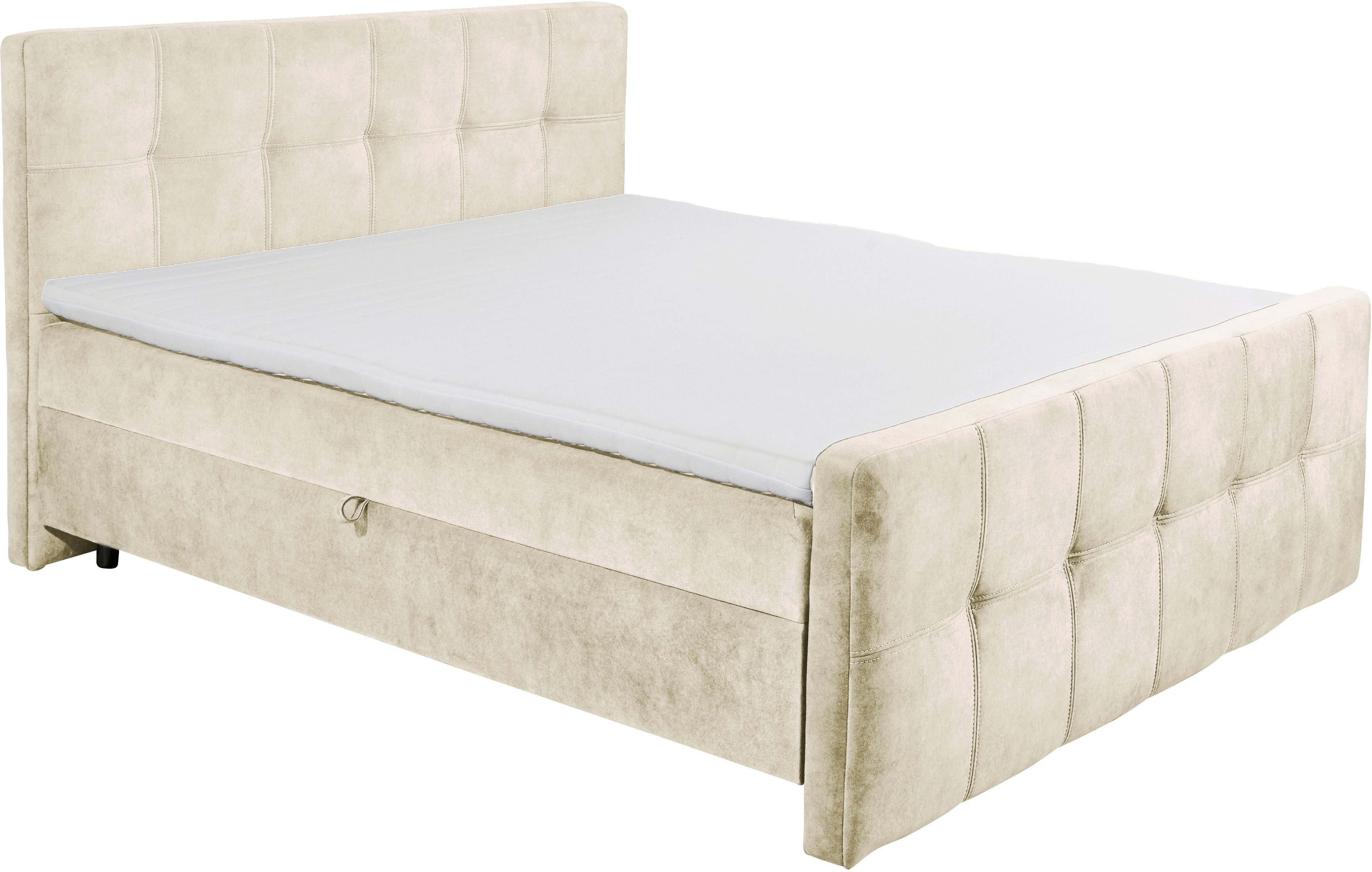 ED EXCITING DESIGN Boxbett Valetta, mit Bettkasten, inkl. Topper