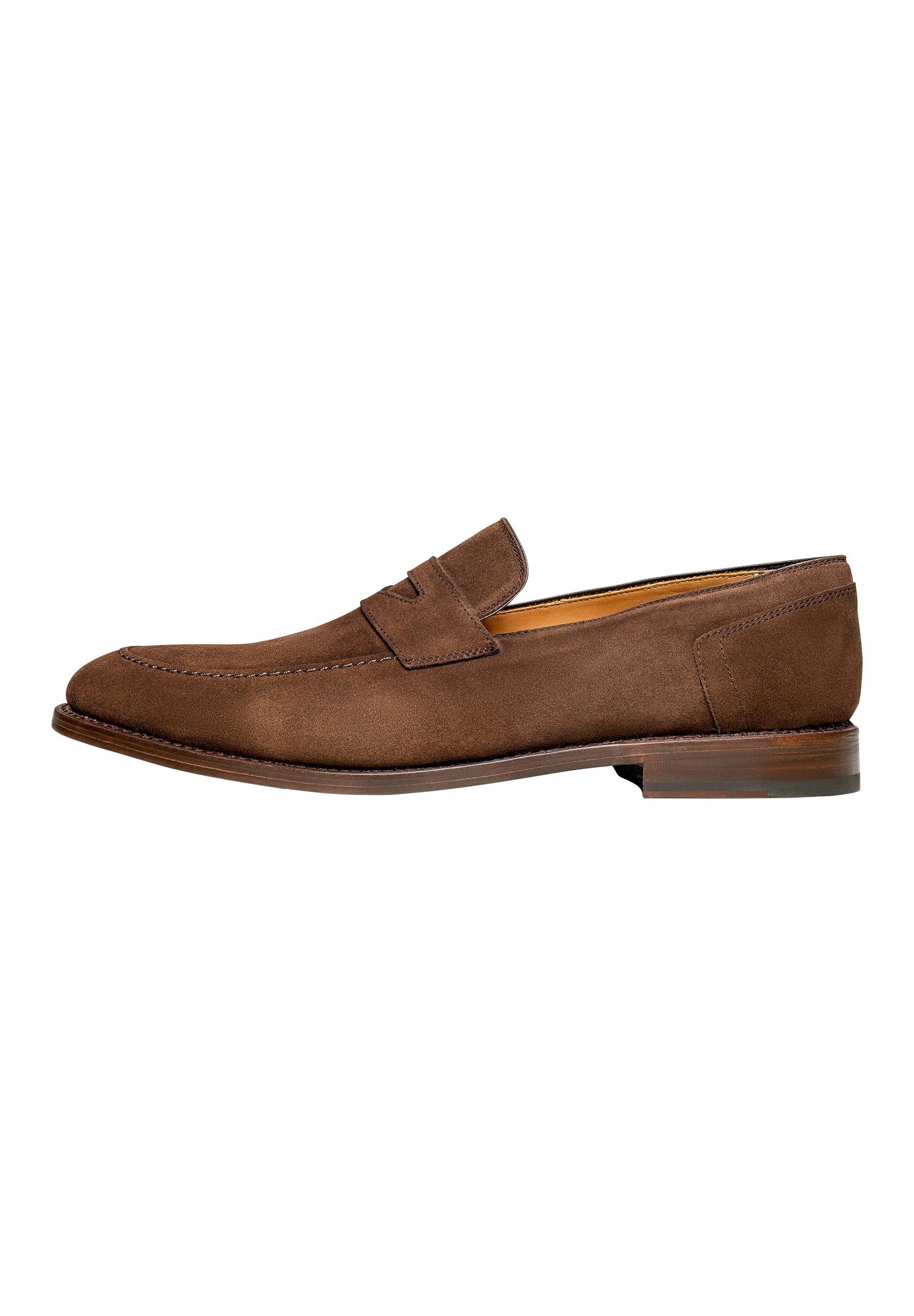 Henry Stevens Marshall PL Businessschuh Loafer Herren Halbschuhe Leder handgefertigt, Anzugschuhe Slipper