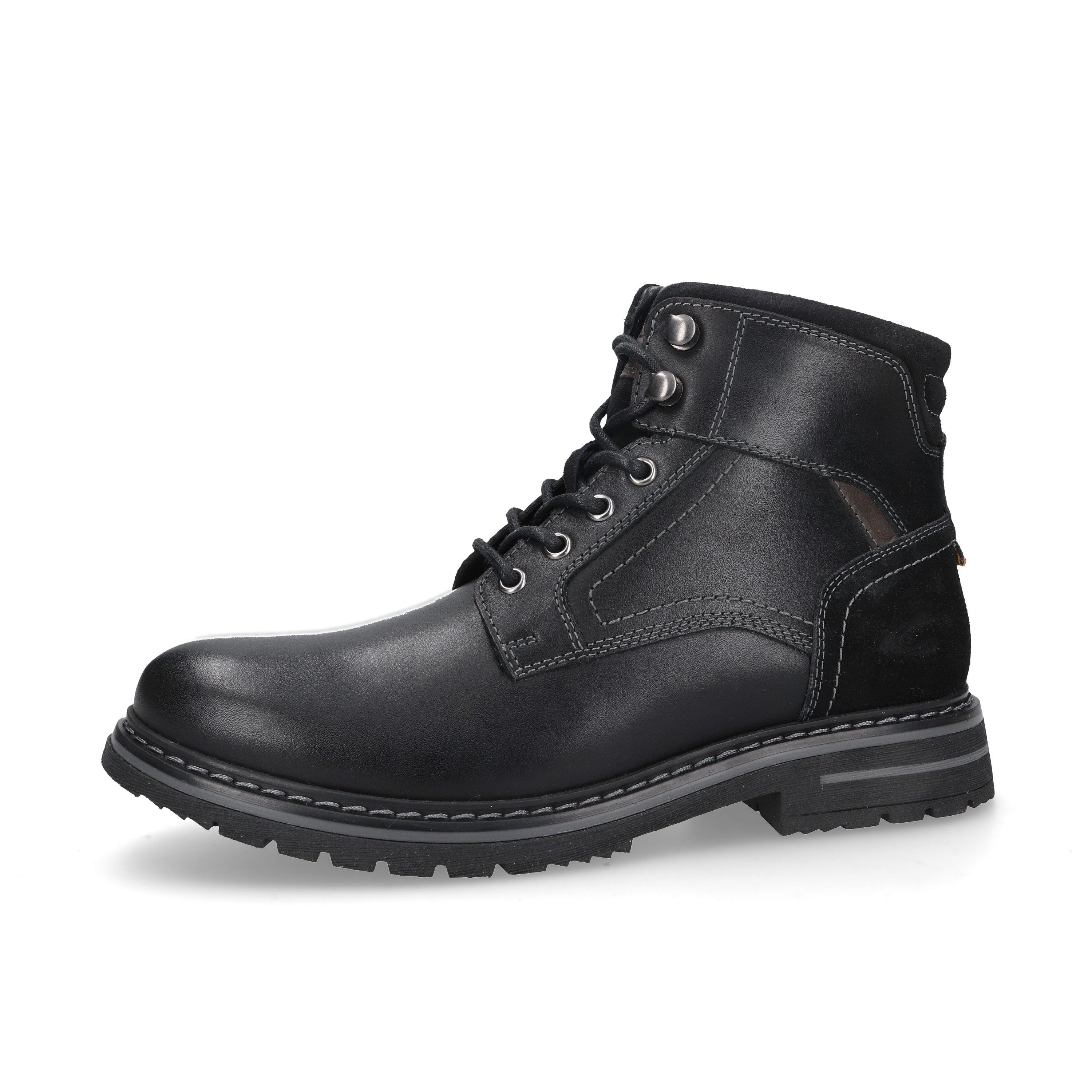 camel active Boots brushed Nappa SCHWARZ Schnürboots