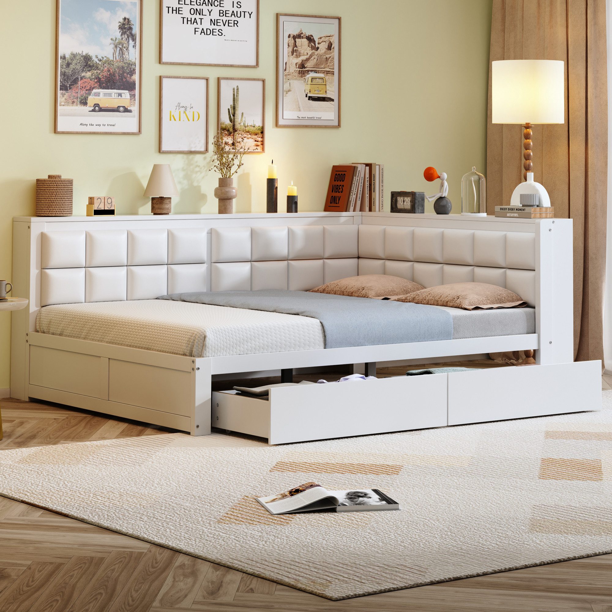 Flieks Daybett, Tagesbett Kinderbett Massivholz 140x200cm günstig online kaufen