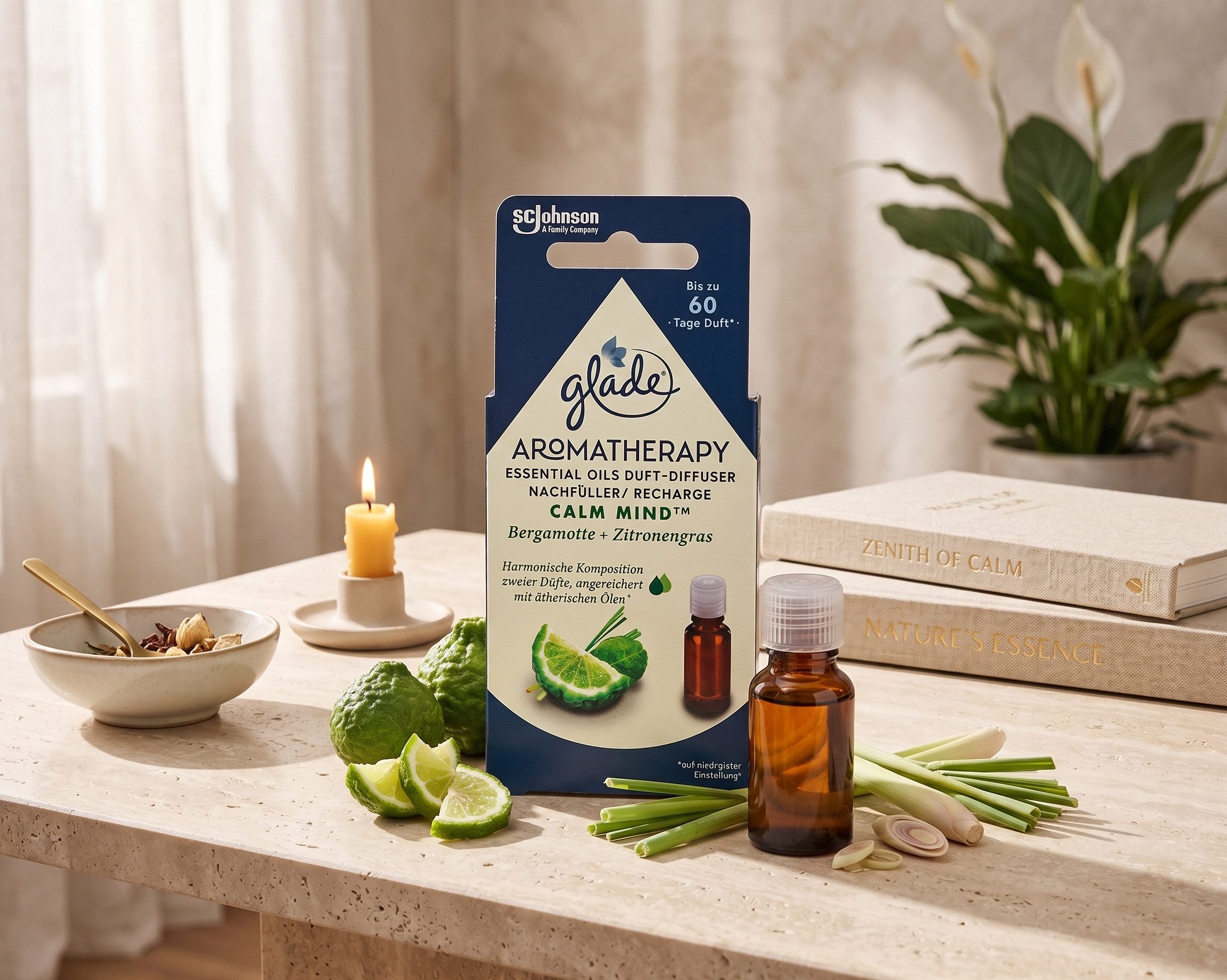 Glade Raumduft Duft-Diffuser Aromatherapy Nachfüller, Calm Mind 17,4 ml