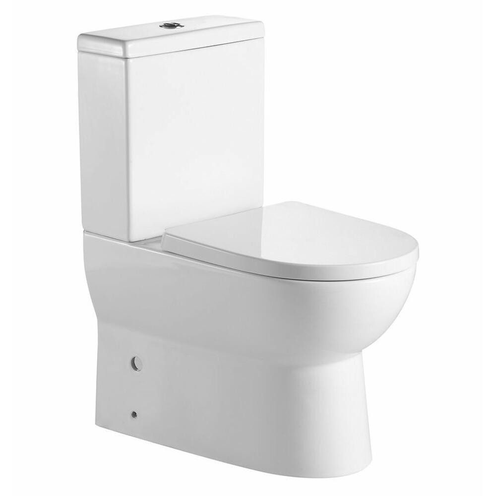 HAK WC-Komplettset HAK MALTA Kombi-WC, spülrandlos, inkl. Toilettensitz !, (3-St)