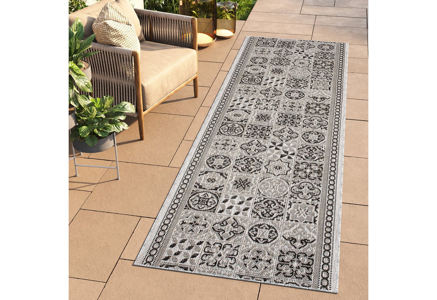 Tapiso Küchenläufer MELISSA, rechteckig, Höhe: 6 mm, Indoor & Outdoor, UV-beständig, wetterfest, modern