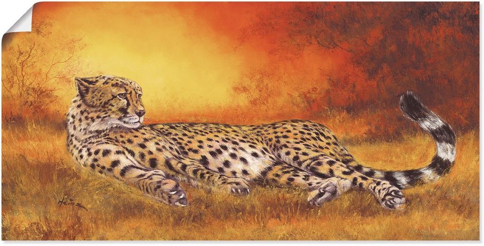 Artland Wandbild Gepard, Geparden Bilder (1 St), als Alubild, Leinwandbild,  Wandaufkleber oder Poster in versch. Größen