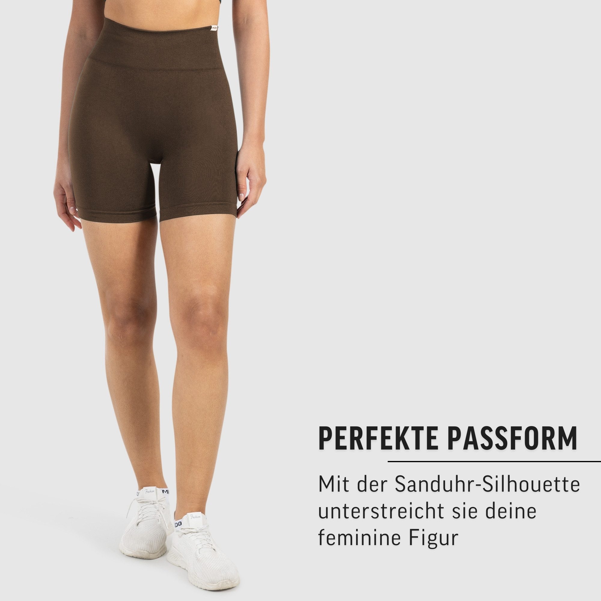 Smilodox Shorts Amaze Scrunch, Blickdichte Radlerhose mit Unsichtbarer Scrunch-Effekt High Waist Squatproof Scrunch Shorts-Leggings Seamless Sport Fitness