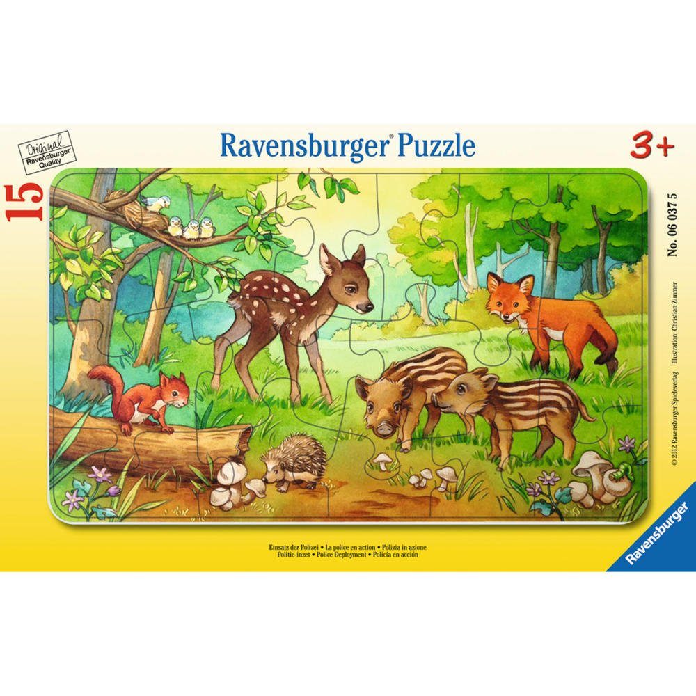 Ravensburger Rahmenpuzzle Tierkinder Des Waldes - Rahmenpuzzle, 15 Пазлыteile