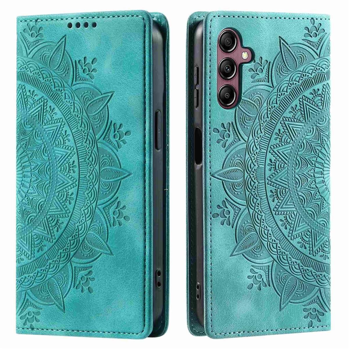 CoverKingz Handyhülle Hülle für Samsung Galaxy A16 5G Handyhülle Flip Case Cover Tasche 16,9 cm (6.7 Zoll), Klapphülle Schutzhülle mit Kartenfach Schutztasche Motiv Mandala