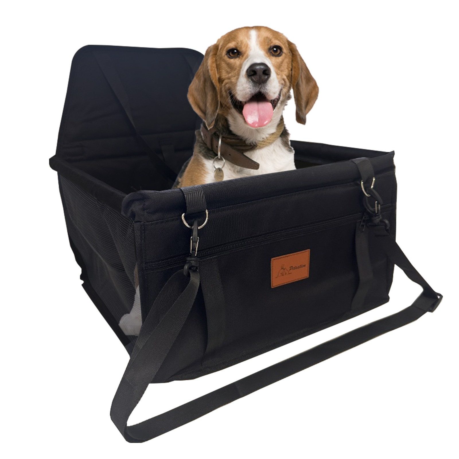 Petsation Hunde-Autositz Waschbarer Hundesitz Auto – Sicher, Stabil, Für Rückbank & Vordersitz, Oxford, Waschbar, Stabil, Vordersitz und Rücksitz
