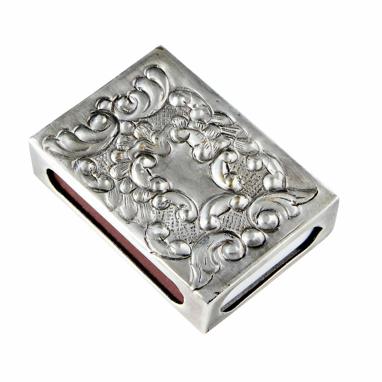 Mirabeau Feuerzeuge Etui für Streichholzschachtel Lytham antiksilber, none