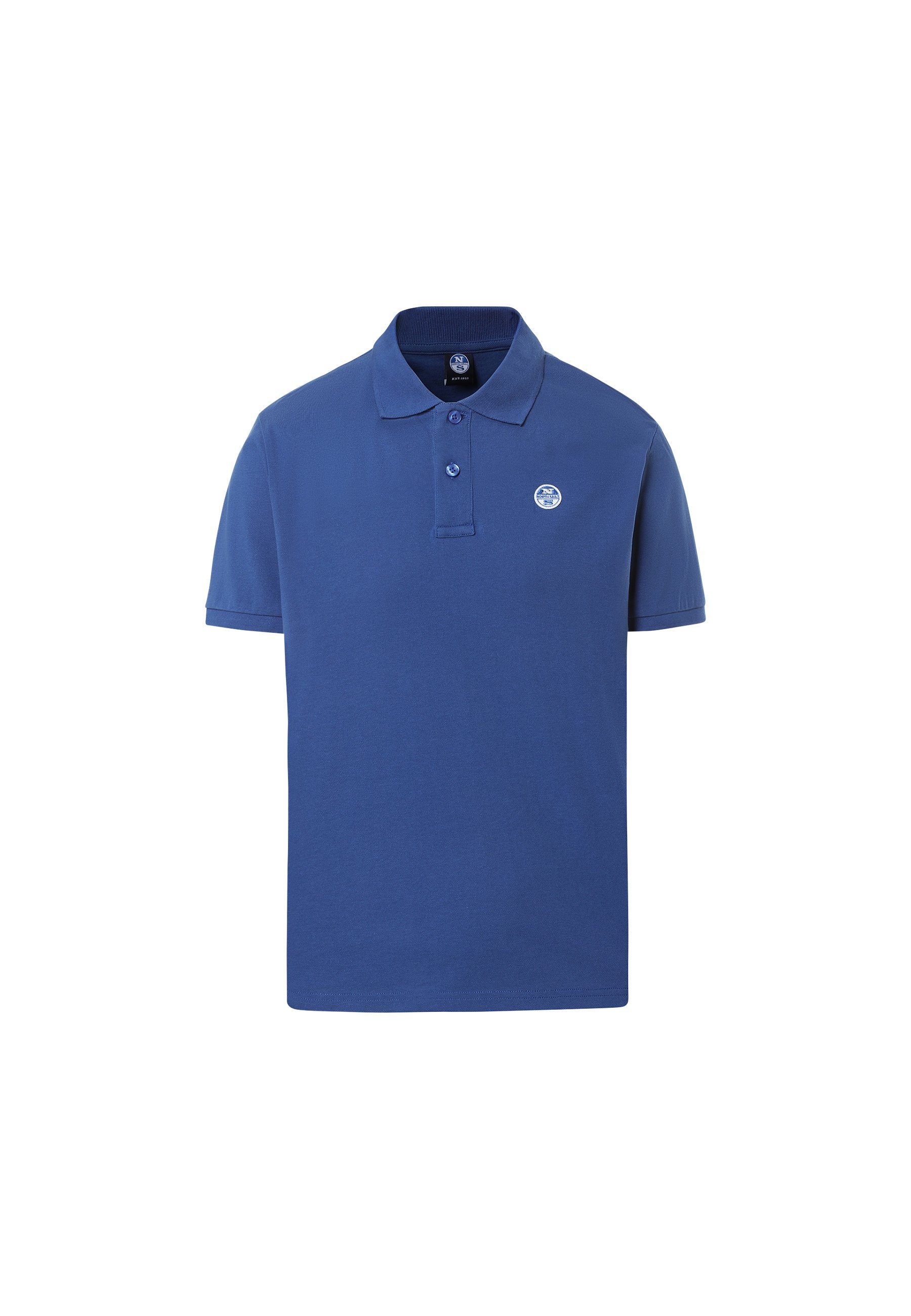 North Sails Poloshirt BRIGHT Bio-Baumwolle Design mit aus klassischem Poloshirt BLUE