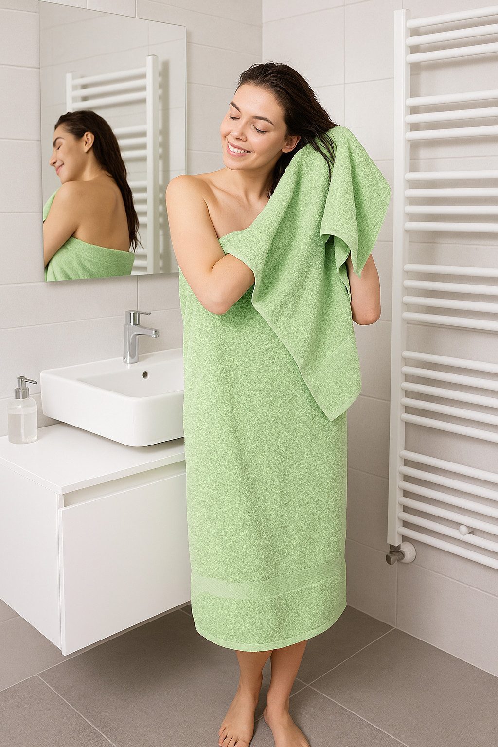 Betz Badetuch 2 Stück Badetücher PALERMO Größe 100 x 200 cm, 100% Baumwolle (Set), Badetuch