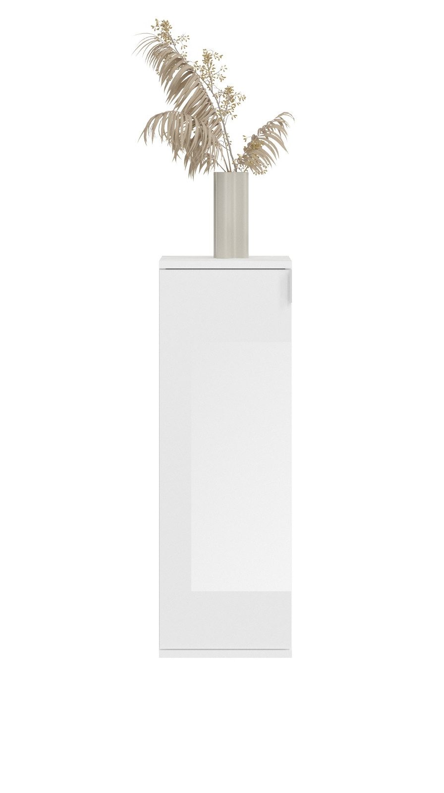 Inn.Furn Kommode SystemX (Mehrzweckschrank in weiß Hochglanz, 30 x 99 cm), variable Inneneinteilung