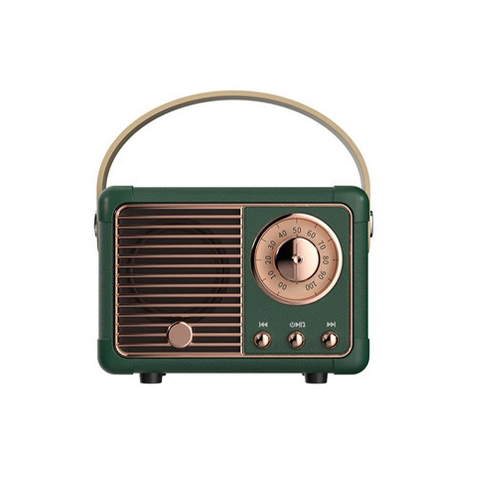 MOUTEN Retro-Radio mit Bluetooth, nostalgisches Radio Bluetooth-Lautsprecher grün | Lautsprecher
