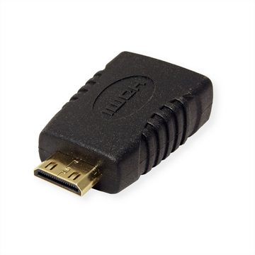 ROLINE HDMI Adapter, HDMI BU - HDMI Mini ST Audio- & Video-Adapter HDMI Typ C (Mini) Männlich (Stecker) zu HDMI Typ A Weiblich (Buchse)