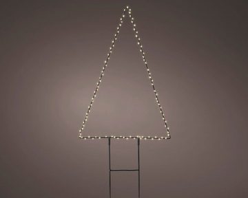 Lumineo LED Stern LED Baum Gartenstecker 110 LED warm weiß, Warmweiß, Gartendeko, zum Einstecken, Indoor/Outdoor