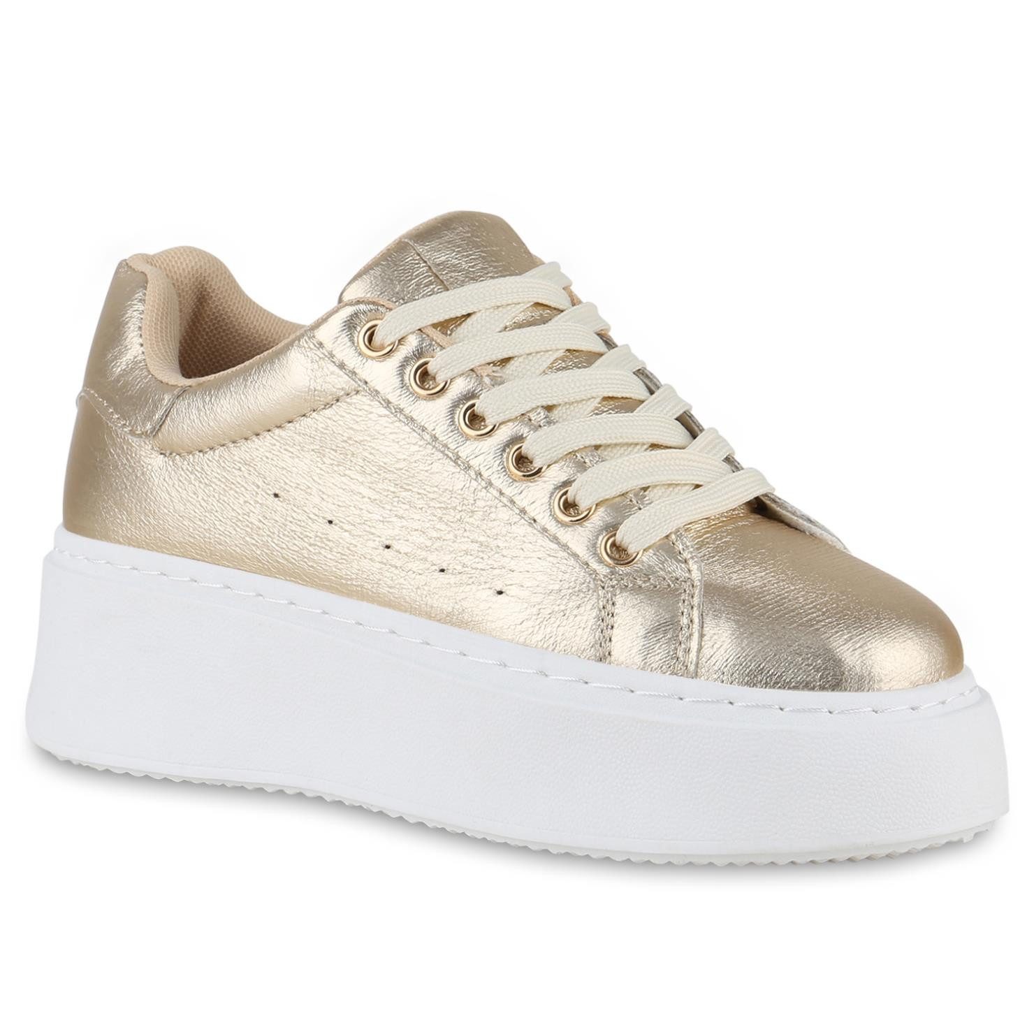 VAN HILL 840983 Plateausneaker Damen Plateau Sneaker Schnürer Wedges Freize günstig online kaufen