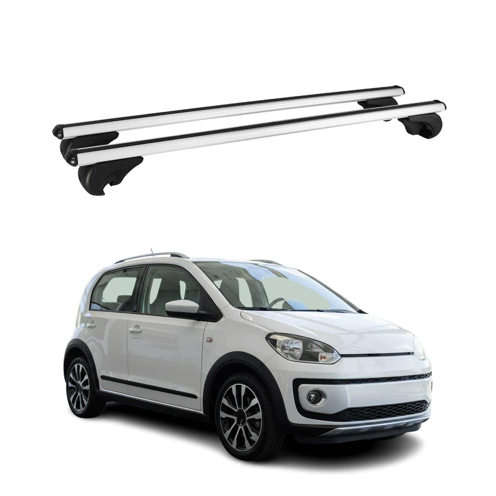 OMAC Dachträger für VW Up 2011-2025 Gepäckträger Grundträger Aluminium Silber 2tlg (2-St), Wasserbeständig,Abnehmbar,Multifunktional,Leichtgewichtig