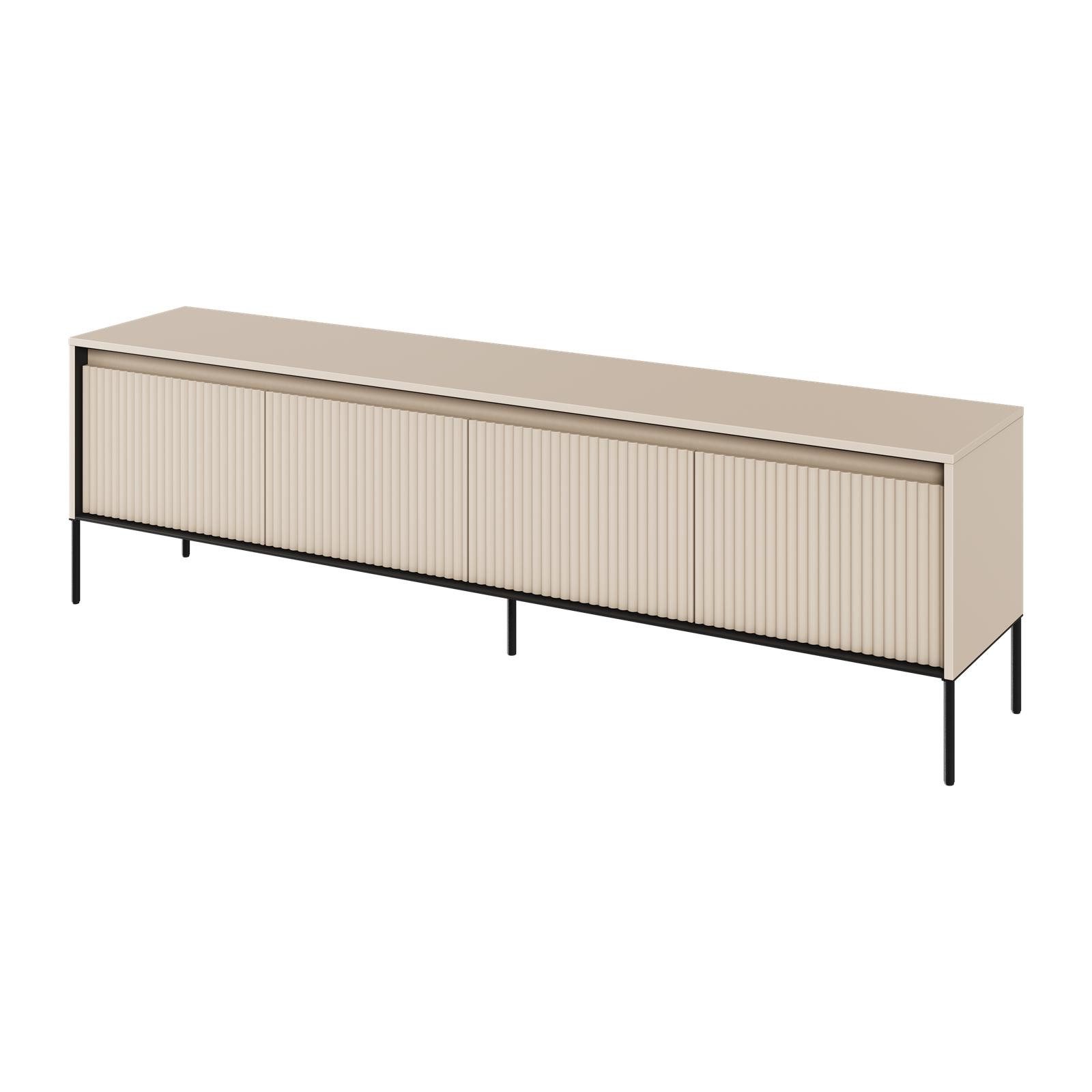 HAUSELEMENT TV-Schrank TREND TR-06 4 Türen LED-Beleuchtung Fernsehschrank 193 cm Fernsehtisch Modern