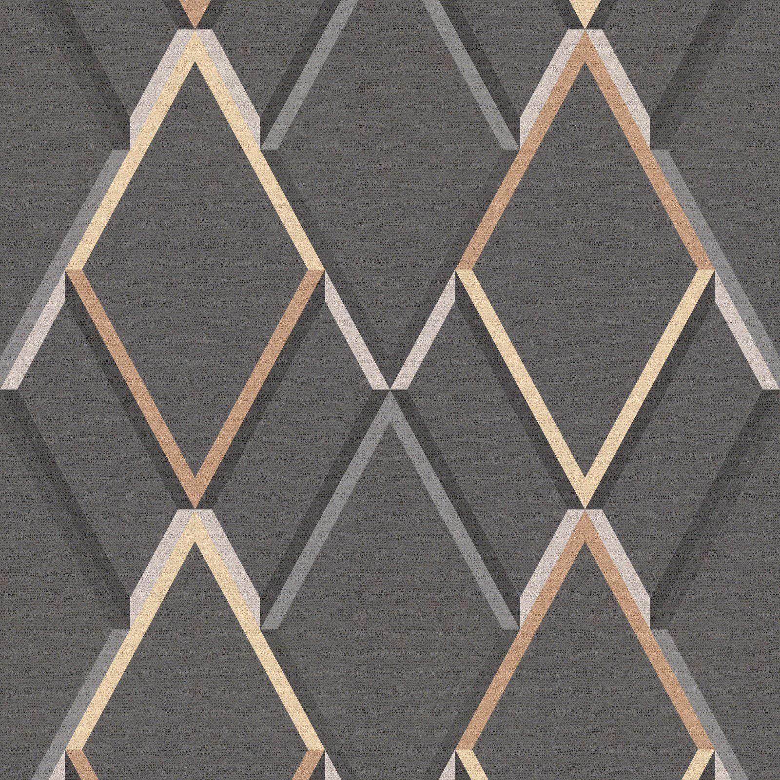 WOW Vliestapete Metallisch Geometrisch, FSC® zertifiziert, günstig online kaufen