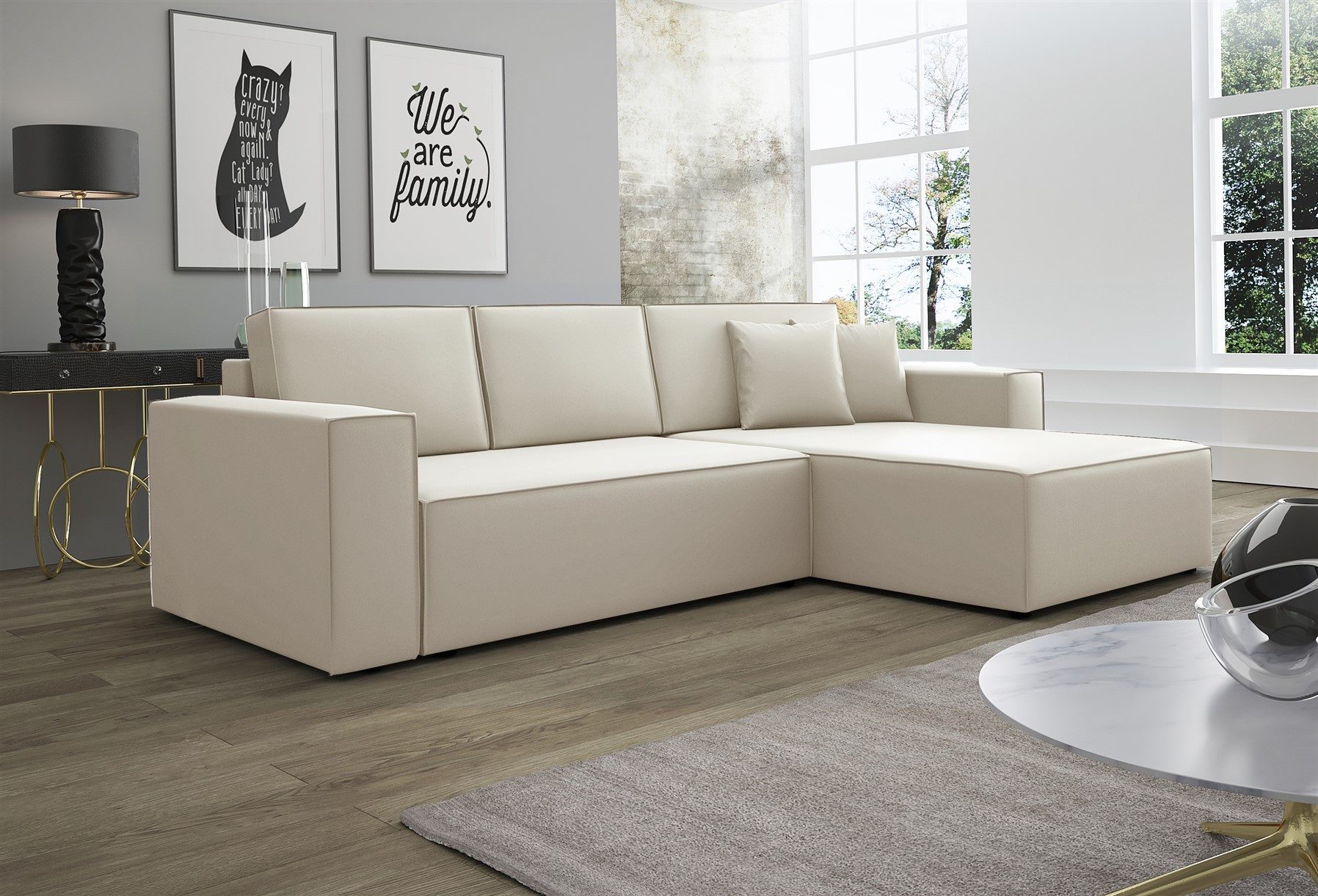 Fun Möbel Ecksofa Schlafsofa Sofa CONOR günstig online kaufen