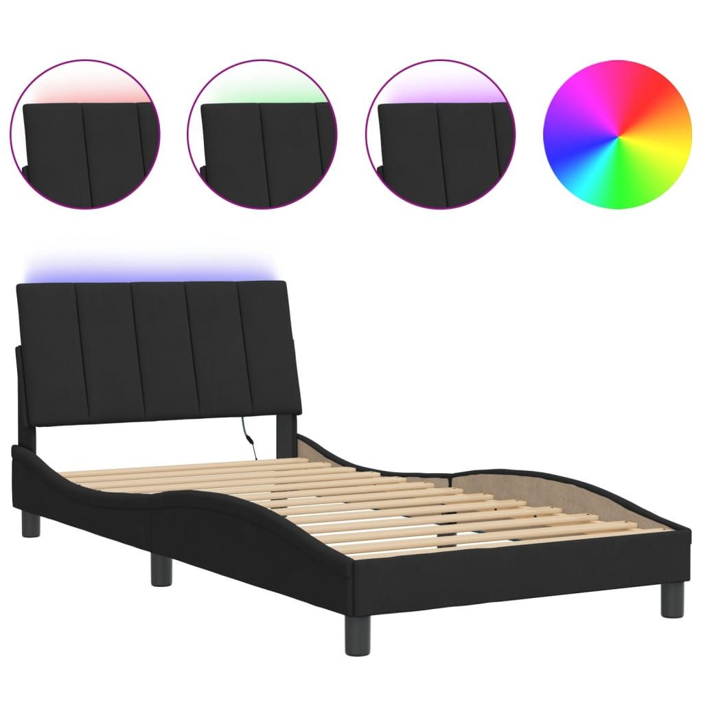 vidaXL Bett Bettgestell mit LED ohne günstig online kaufen