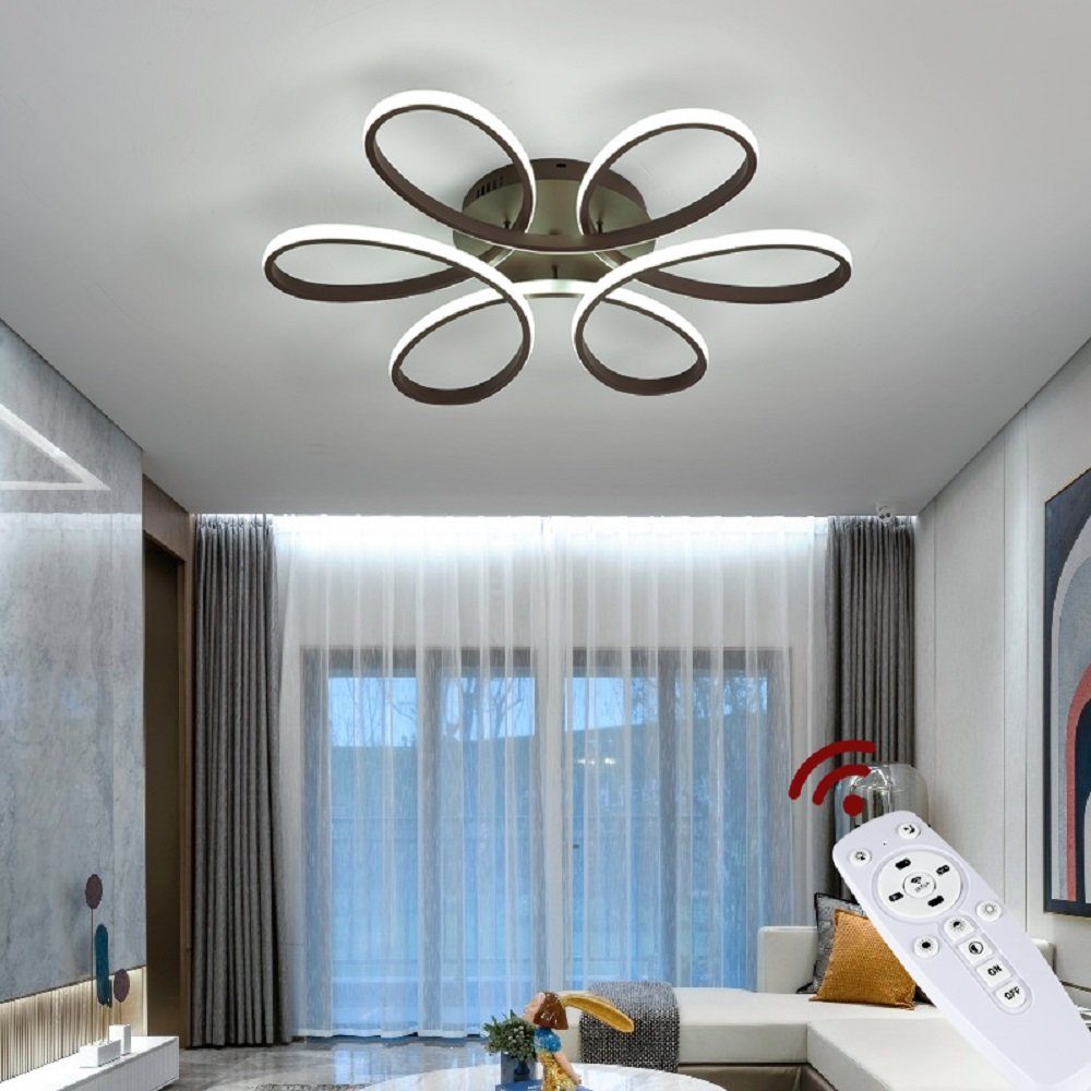 Euroton LED Deckenleuchte LED Deckenlampe Fernbedienung Lichtfarbe einstellbar dimmbar Leuchte, LED fest integriert, mit Fernbedienung warmweiß bis kaltweiß stufenlos einstellbar