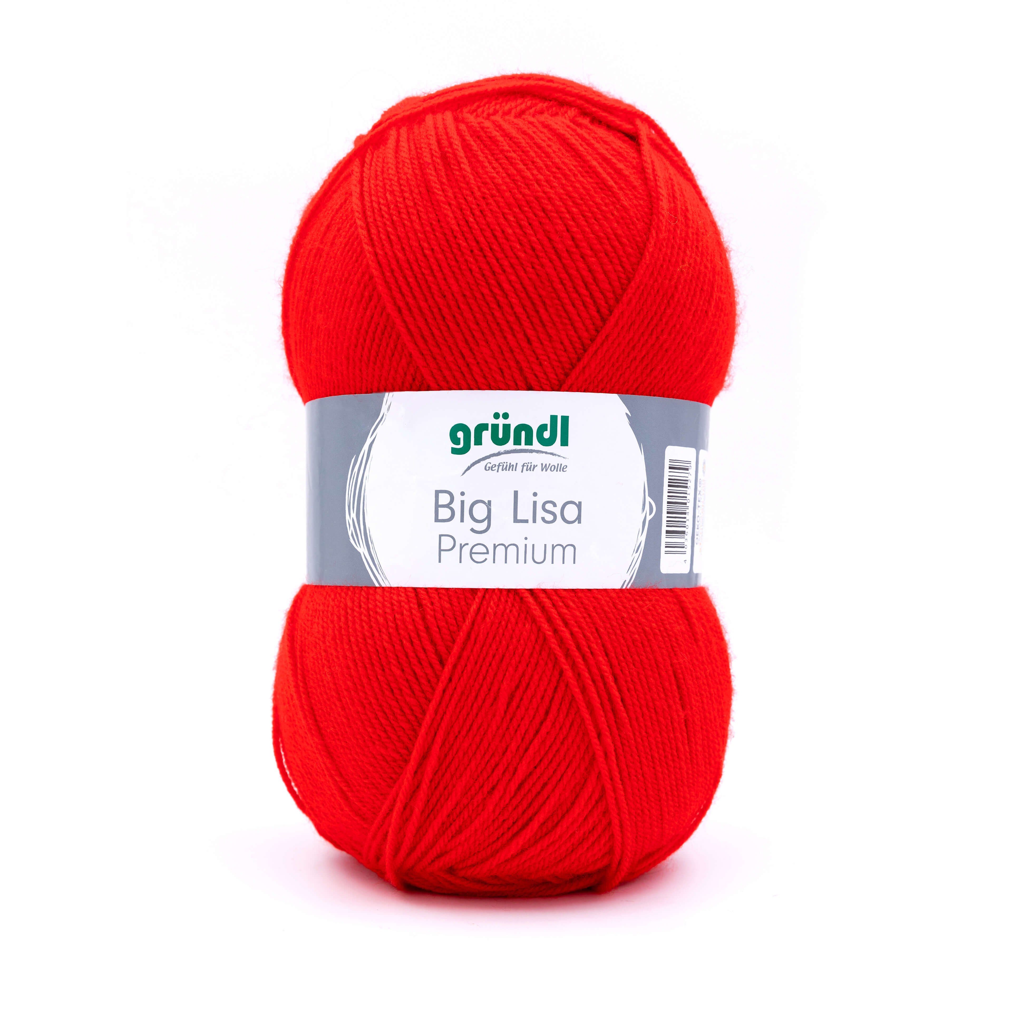 Gründl Big Lisa Premium Häkelwolle, Strickgarn, 250g Häkelwolle, 665,00 m (Wolle zum Stricken und Häkeln, Strickgarn, Handstrickgarn, Strickwolle), Großknäuel