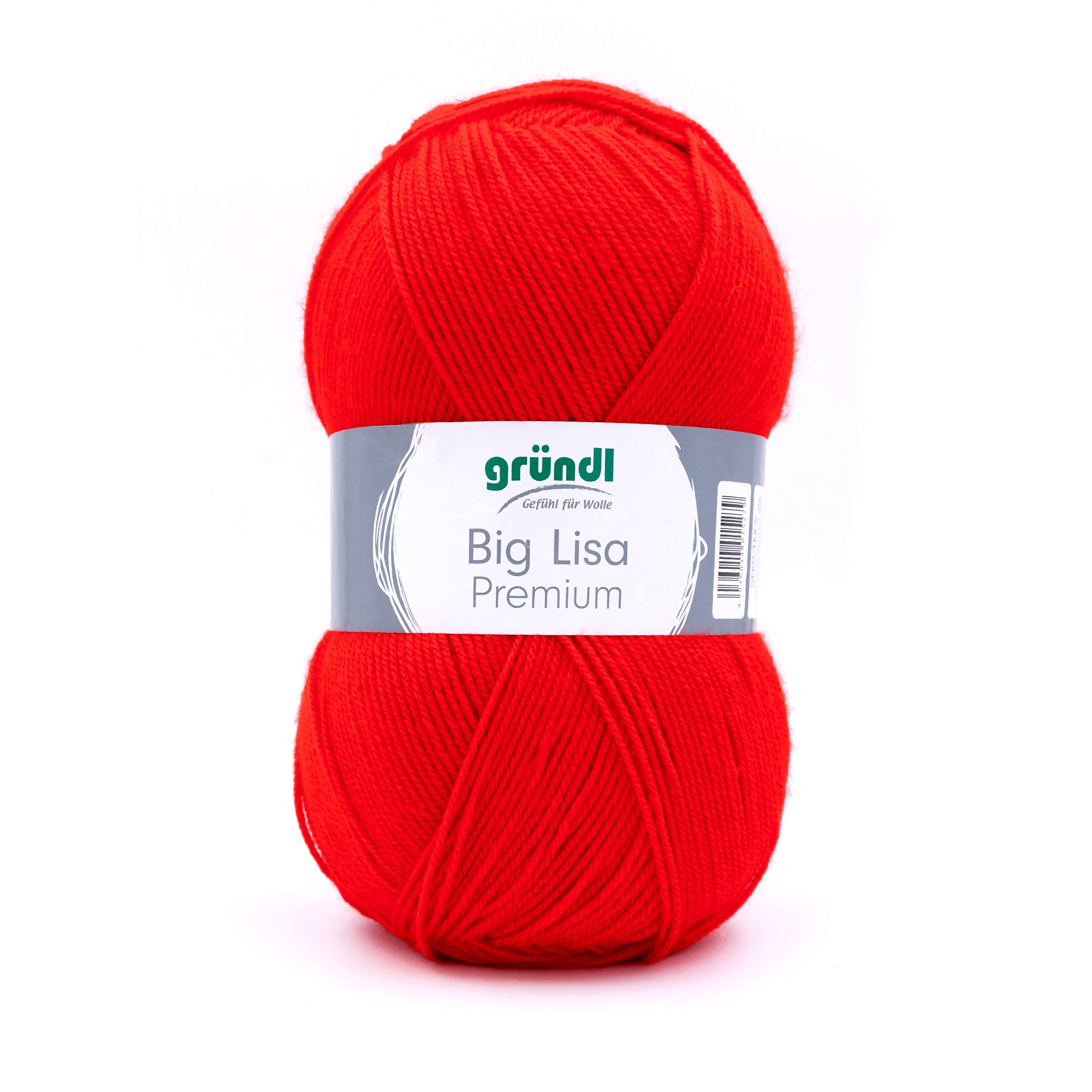 Gründl Big Lisa Premium Wolle zum Stricken und Häkeln, 250g Häkelwolle, 665,00 m (Strickwolle, Strickgarn, Handstrickgarn), Großknäuel