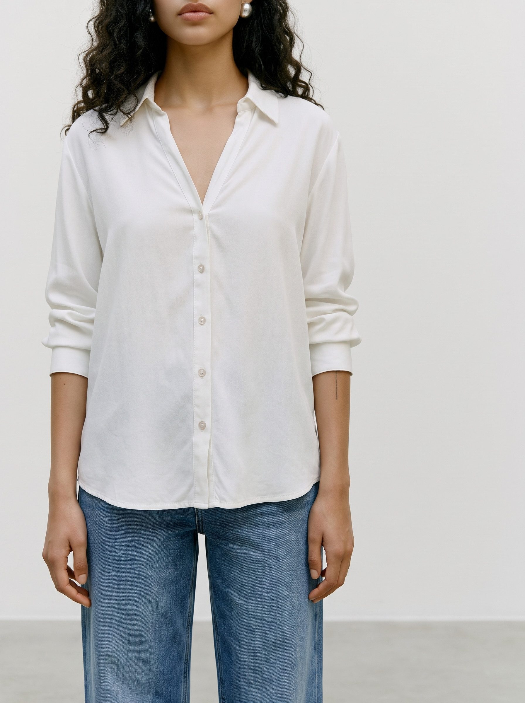 Vero Moda Langarmbluse VMAURA LS SHIRT WVN NOOS Viskose, regular fit