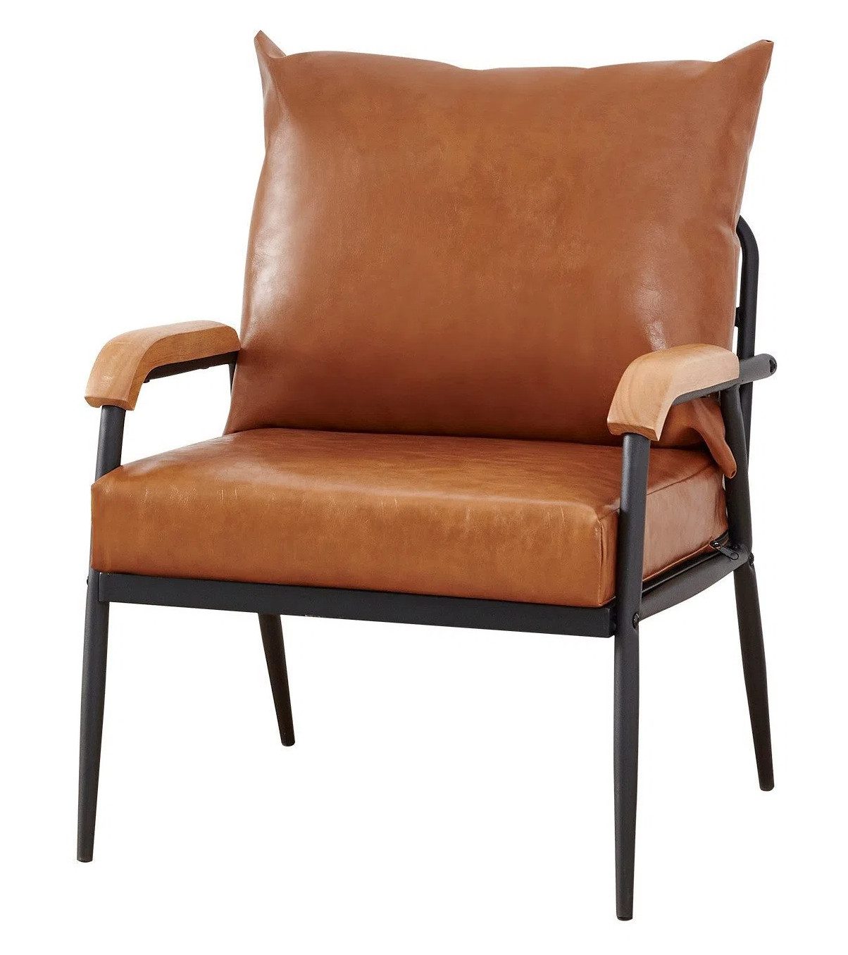 Ofcasa Relaxsessel Einzelsofa (1er Set), mit Relaxfunktion, Kunstleder Couch mit Metallbeine, 61x60x83cm