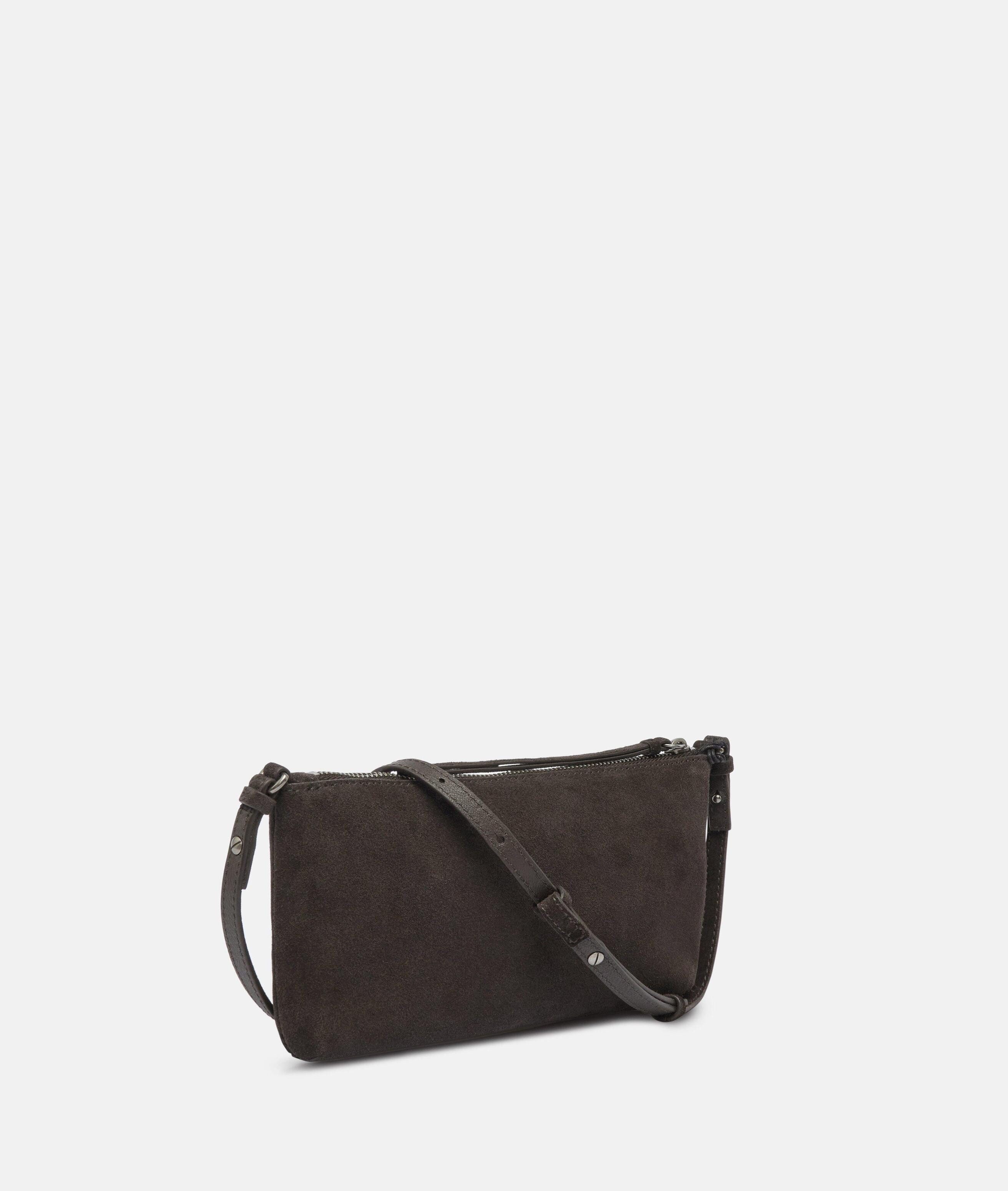 Liebeskind Berlin Umhängetasche Single Zena Crossbody S, Handliche Umhängetasche aus weichem Veloursleder