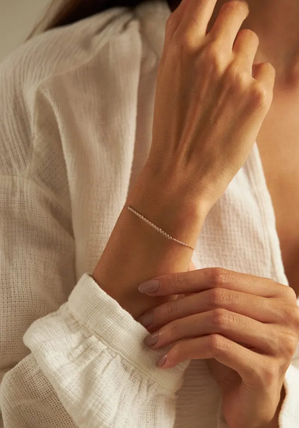 Einzelstück Armkette Beaded Armkette 925 Sterling Silber günstig online kaufen