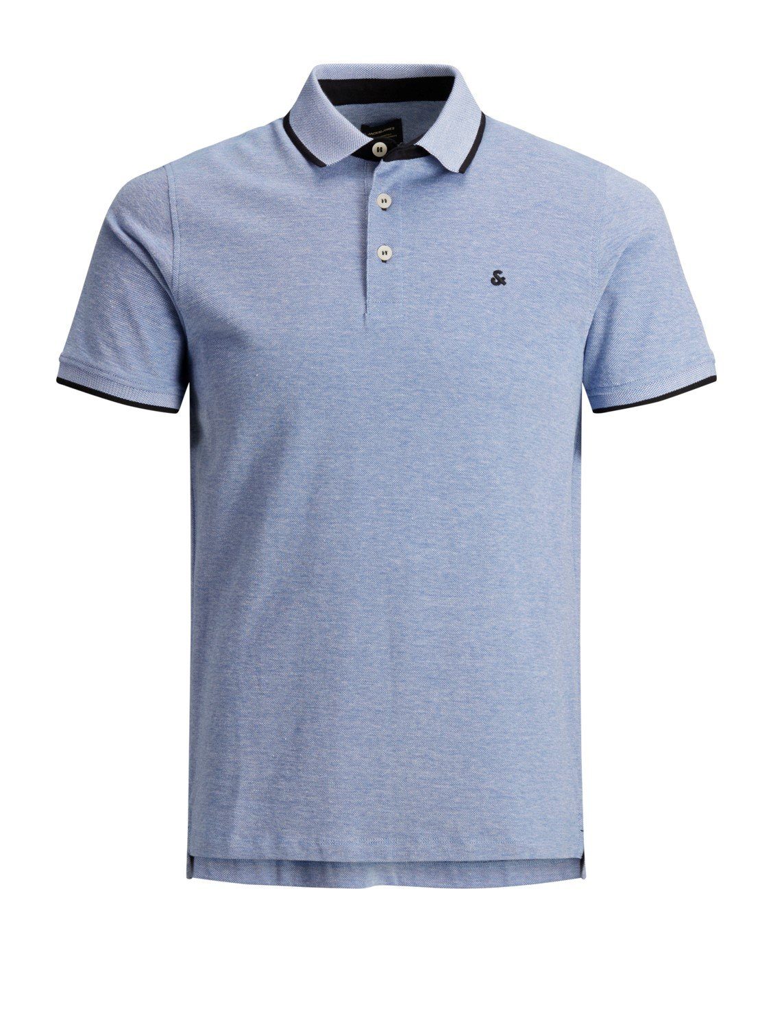 Jack & Jones Poloshirt Polo Shirt JJEPAULOS Sommer Hemd Kragen Pique Cotton (1-tlg) 3613 in Hellblau