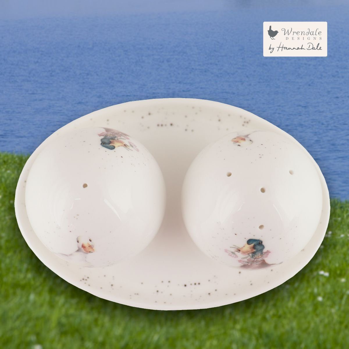 Wrendale Salz- / Pfefferstreuer Wrendale Designs Salz- & Pfeffer Set Enten mit Servier-Tablett, (Stück)