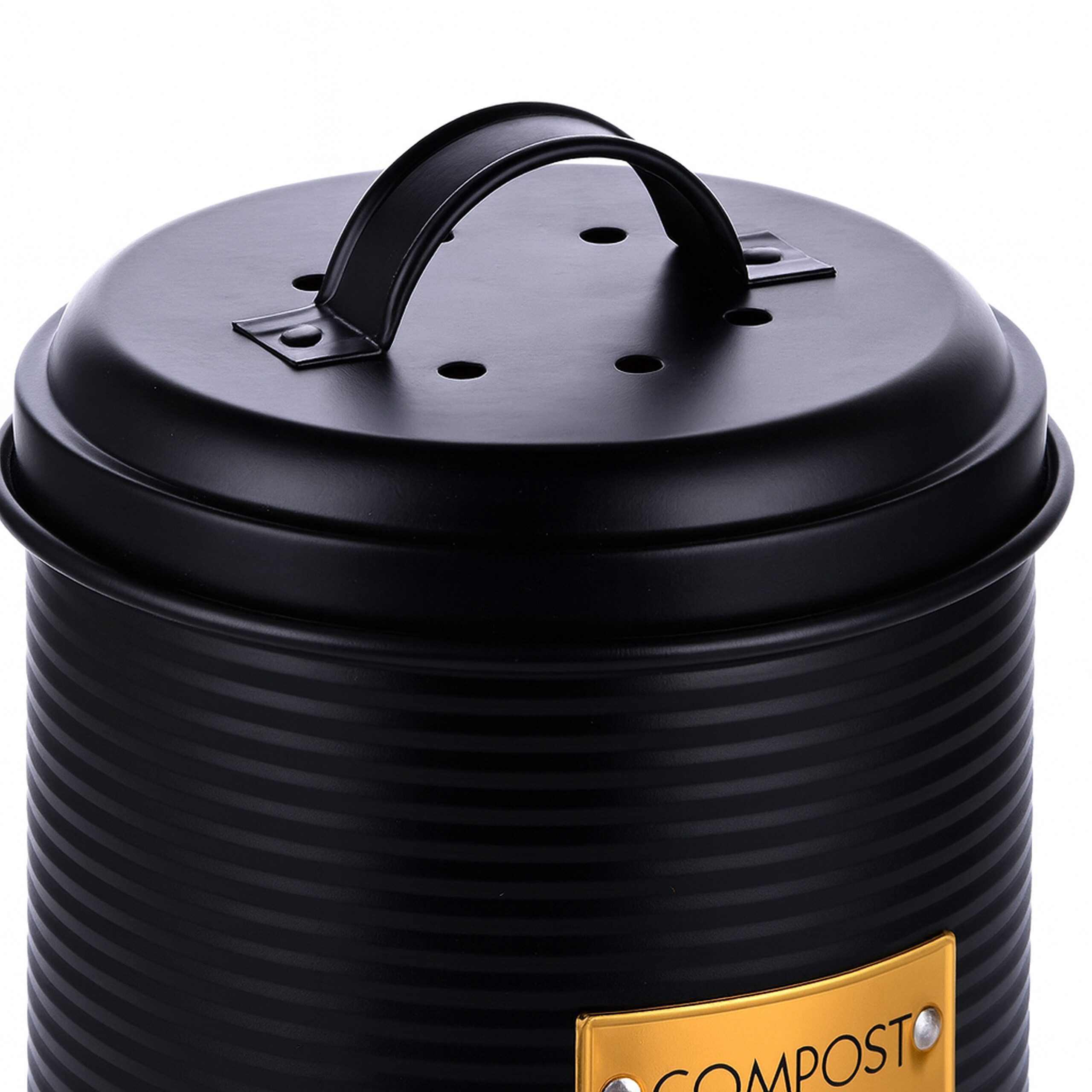 relaxdays Biomülleimer Komposteimer mit Geruchsfilter 2,5 Liter
