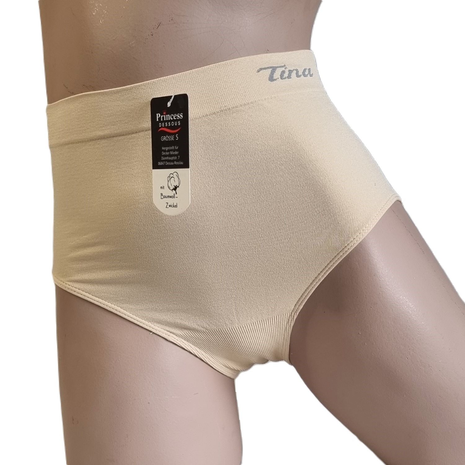 Dekker Taillenslip Damenslip "Tina" Seamless ohne Nähte super elastisch (Packung, 3er Pack) mit Logoschriftzug am Wäschebund