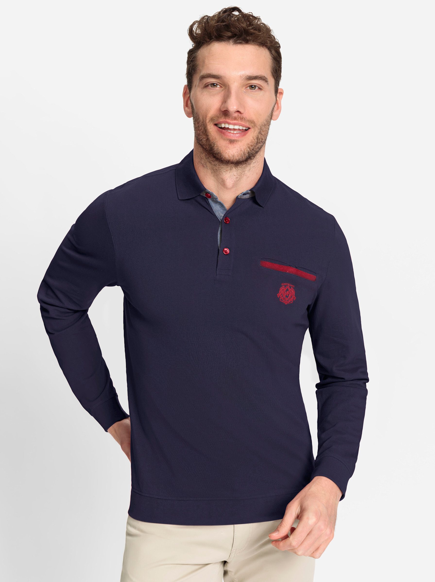 Marco Donati Poloshirt "Langarm-Poloshirt", (1 tlg.) günstig online kaufen