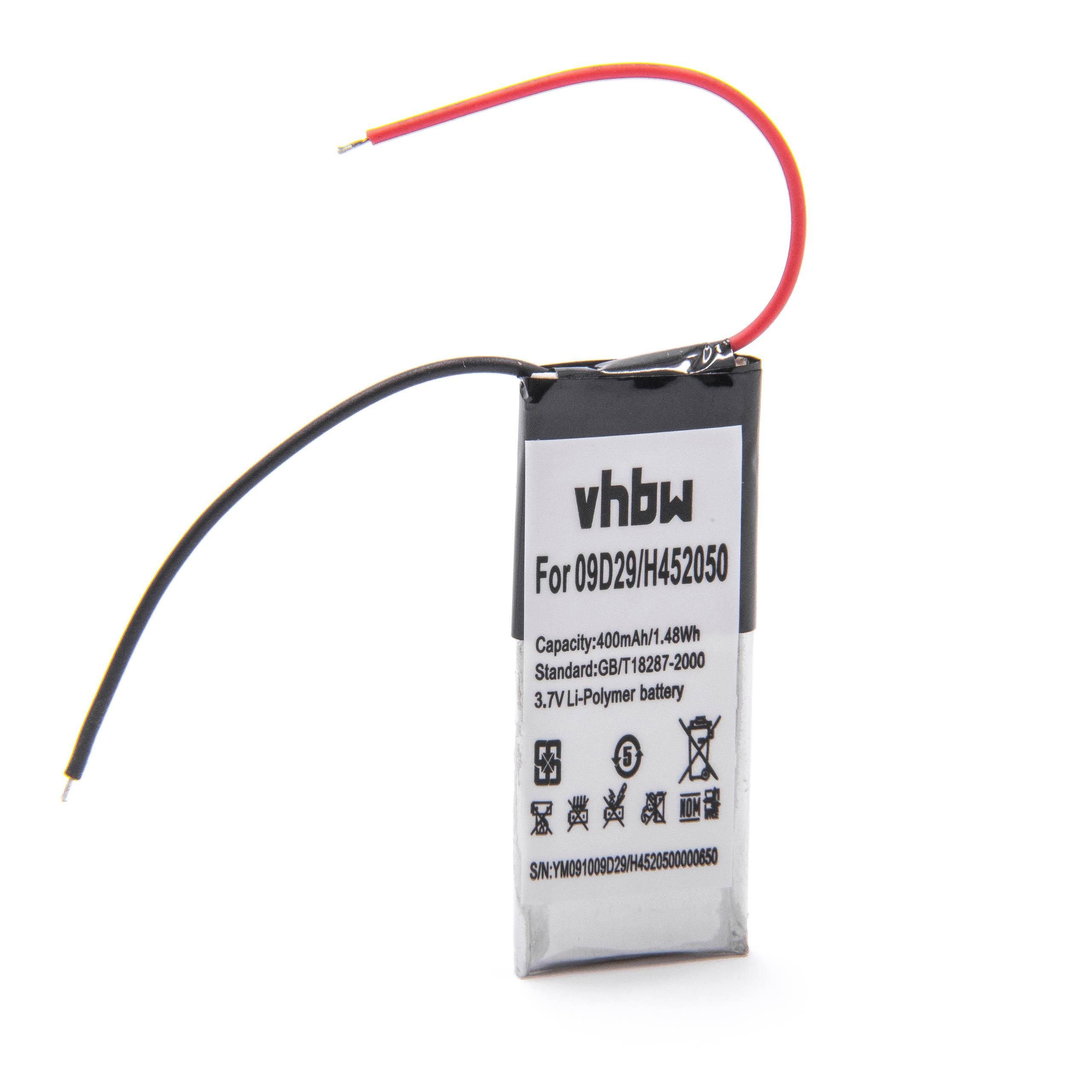 vhbw kompatibel mit Albrecht Rider, Rider FM Akku Li-Polymer 400 mAh (3,7 V)