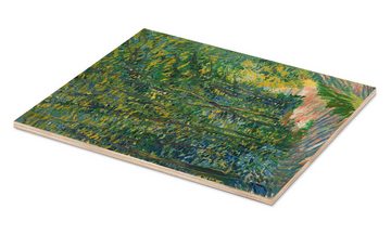 Posterlounge Holzbild Vincent van Gogh, Pfad in den Wäldern, 1887, Wohnzimmer Natürlichkeit Malerei