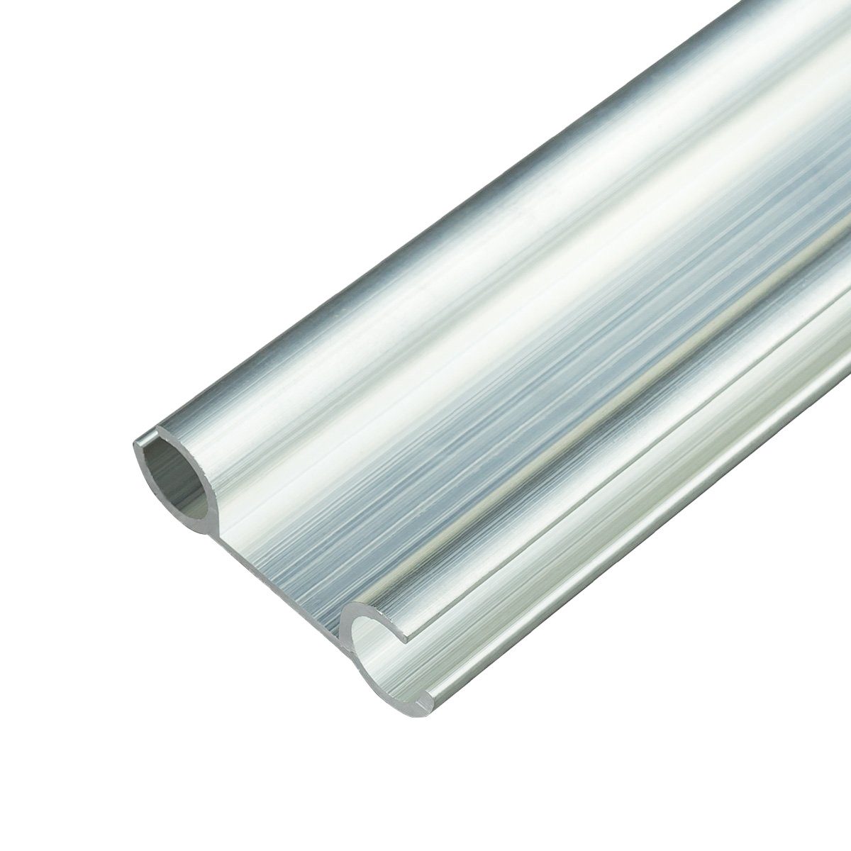 LYSEL® U-Laufschiene Doppelkederschiene Aluminium 45° pressblank für 5,5-8mm Keder L: 1m, (1-tlg), 1000 x 12 x 40 mm [L x B x H]