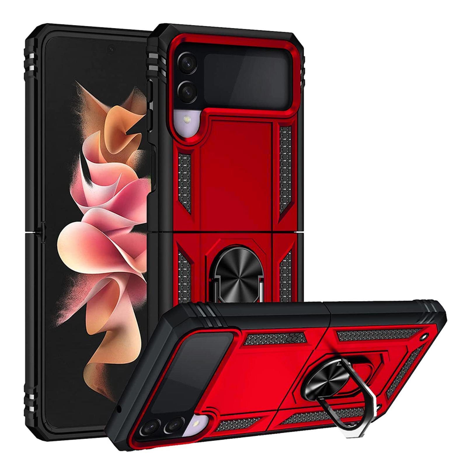Numerva Handyhülle Schutz Hülle für Samsung Galaxy Z Flip 4, Outdoor Case Panzer Hülle Bumper Cover