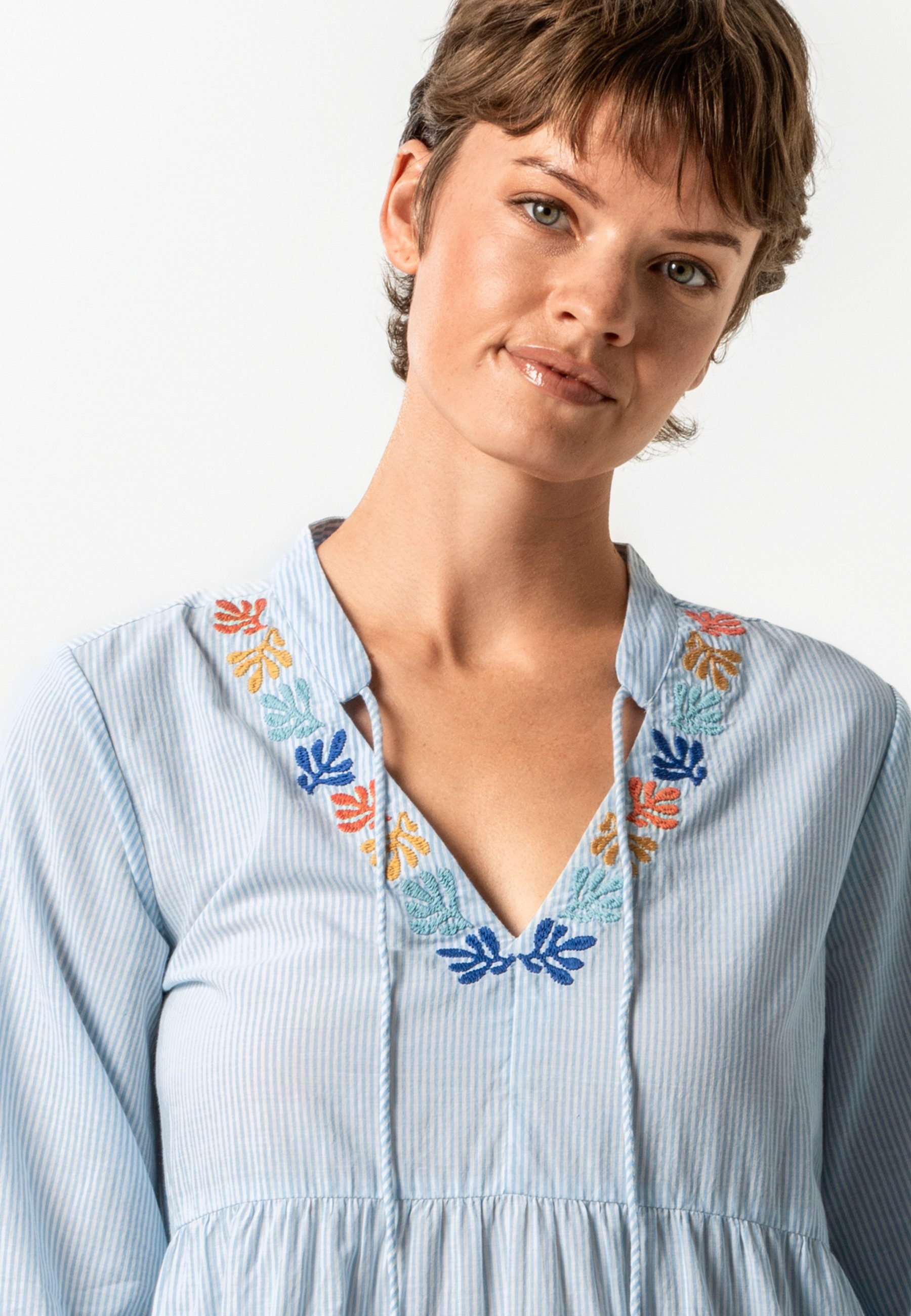 LIVING CRAFTS Hemdblusenkleid AGLAIA GOTS zertifiziert